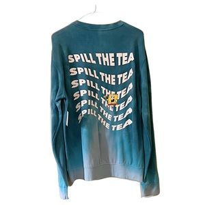 NWT SpongeBob Nickelodeon Tie Dry Pullover Top Crew Long Sleeve - S